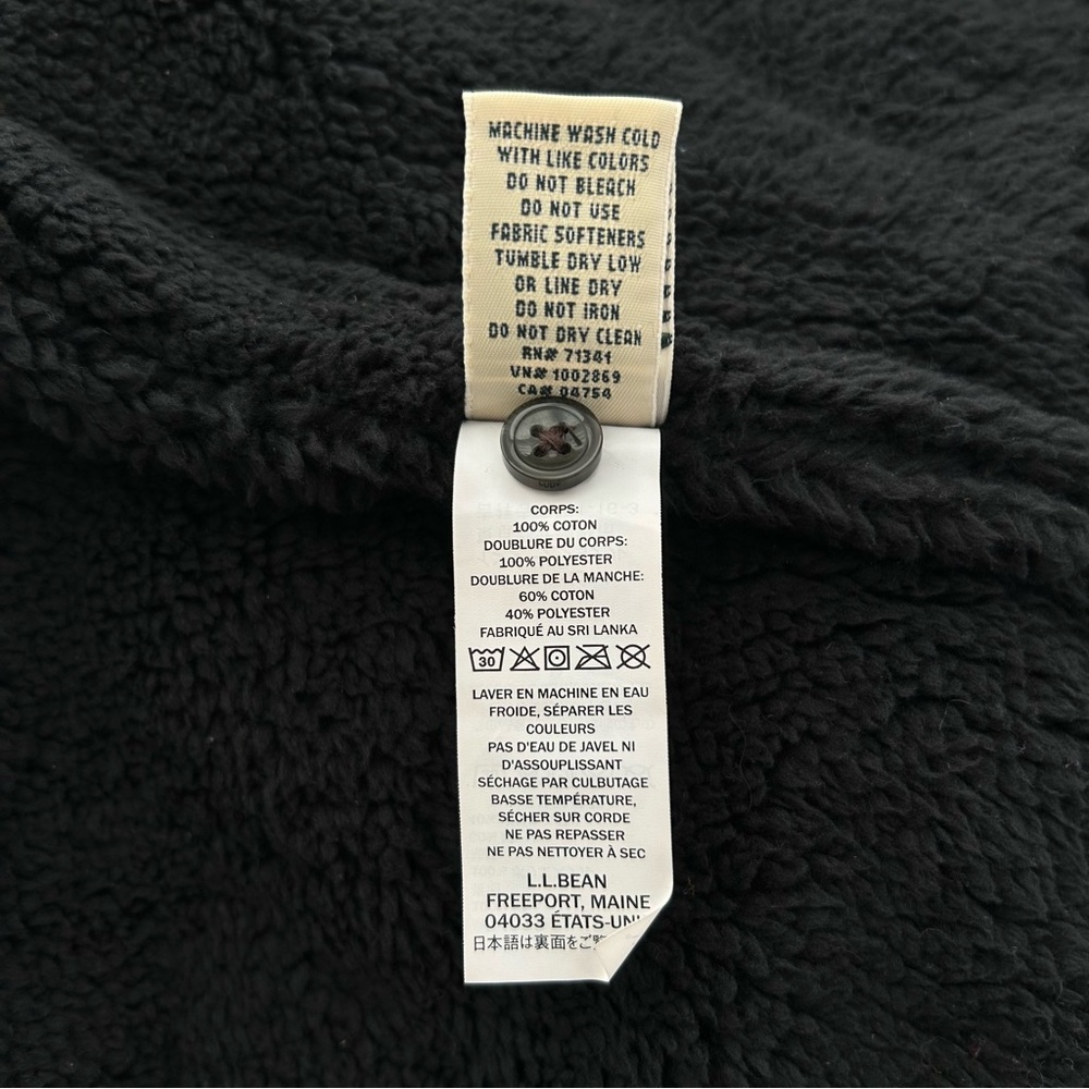 L.L. Bean Women's Scotch Plaid Flannel Shirt, Sherpa-Lined Hoodie Size Medium - Picture 7 of 10